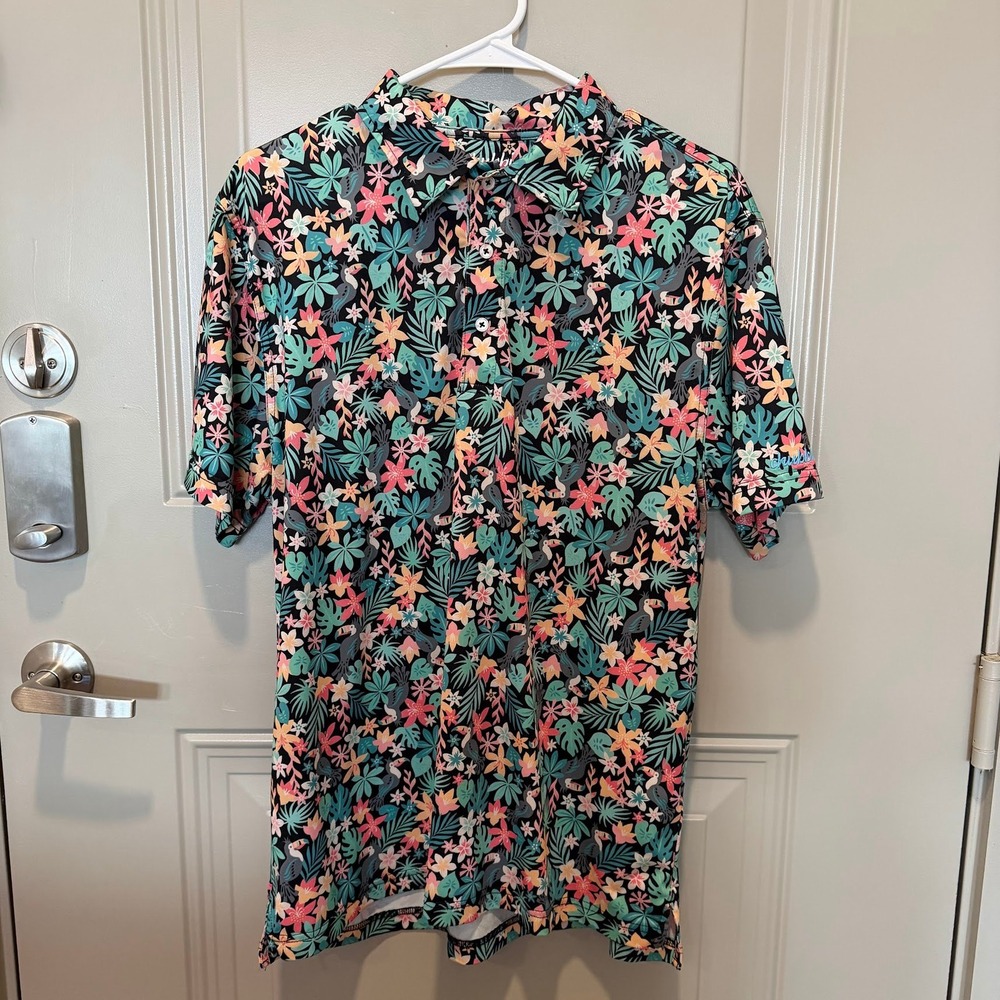 Chubbies‎ The Bloomerang Performance Polo Floral Size Medium